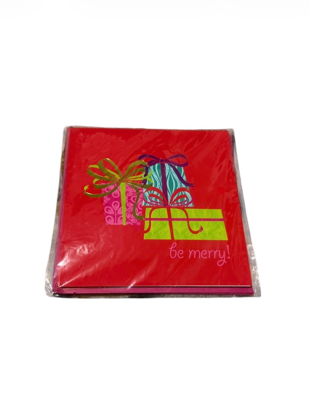 Red 'Be Merry' Note Cards 6 Piece